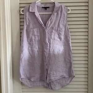 Purple linen tank top